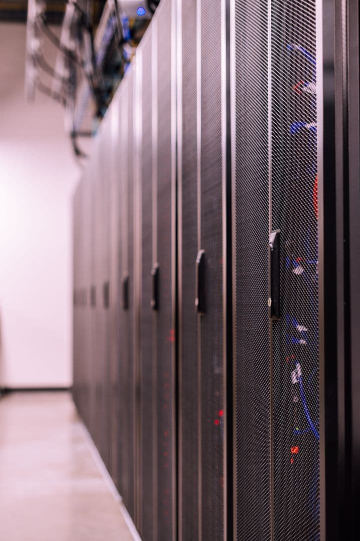 Data center server racks with structured cabling