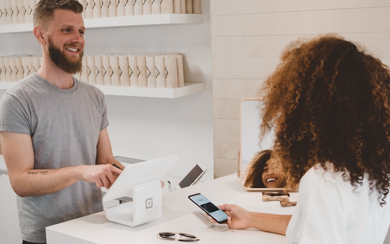POS terminal with receipt printer and cash drawer